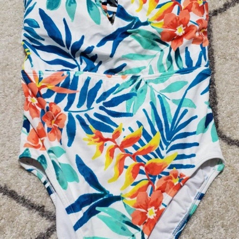 Women's Slimming Control Tropical Print - Small - Picture 3 of 8